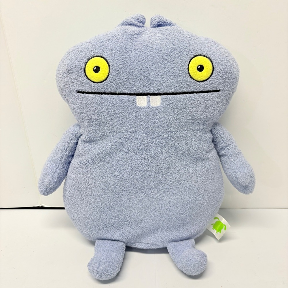 Uglydoll Babo Plush Toy Kids 14" Periwinkle Blue Embroidered Stuffed Monster